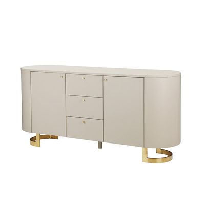 Aubrey Buffet Cabinet - Matt Beige / Gold